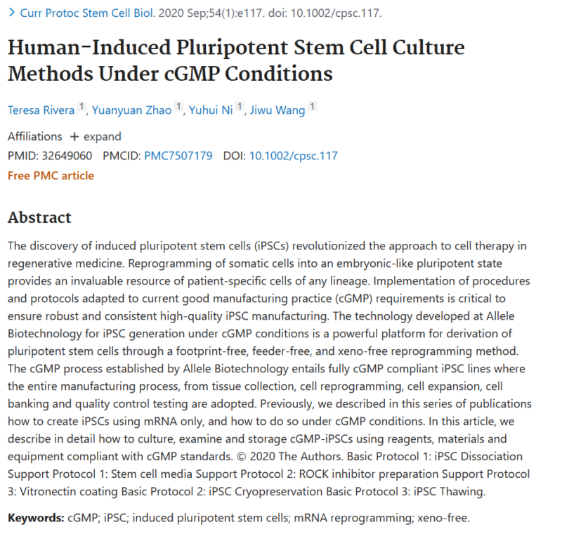 cGMP iPSCs